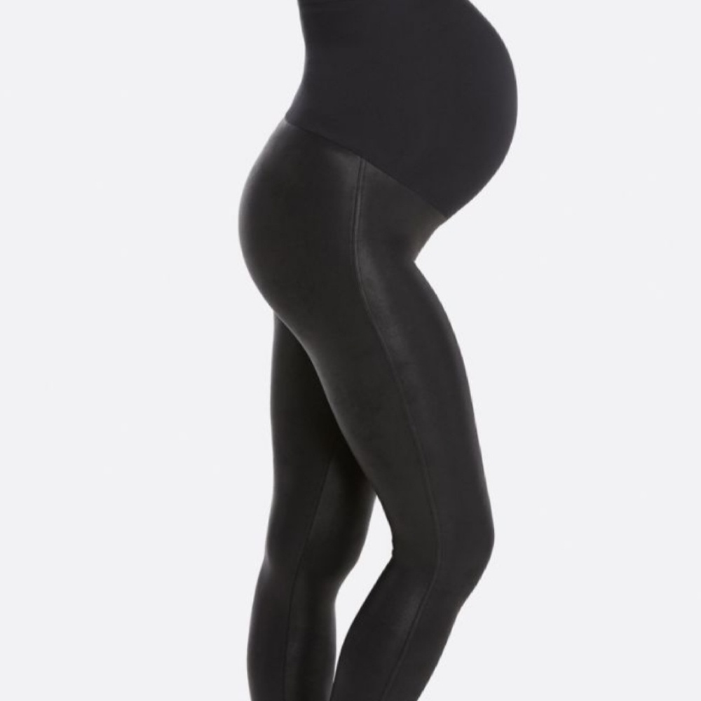 Spanx Faux Leather Leggings - Maternity